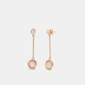 Coach Jewelry | Coach Dangle Earrings | Color: Gold/Pink | Size: Os