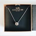 Coach Jewelry | Coach Diamond Necklace | Color: Silver | Size: Os