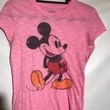 Disney Tops | Disneyland Mickey Mouse Burnout T Shirt | Color: Pink | Size: M