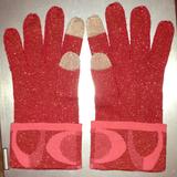 Coach Accessories | Coach Red Sparkly Mittens | Color: Red | Size: Os