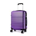 Kono Medium 24 Inch Luggage Lightweight ABS Hard Shell Trolley Travel Case with 4 Wheels Fashion Suitcase (24", Purple)