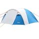 SAFACUS 3-4 Person Dome Camping Tent, Double layer, Full Waterproof Holiday Family 3 to 4 Man Tent, Easy to Set Up for Outdoors Hiking Fishing Traveling Beach Vacation（Blue）