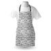 East Urban Home Doodle Apron in Gray | 26 W in | Wayfair C434746C22D54C75BB68EB4D66120208