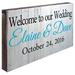 aMonogram Art Unlimited Wedding Custom His & Her Name Wall Décor in Brown/Gray | 9 H x 12 W in | Wayfair 973136