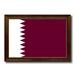 Spot Color Art 'Qatar Country Flag' Framed Painting on Canvas in Red | 21 H x 30 W x 1 D in | Wayfair 6641WB2130