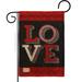 Breeze Decor Red Love Impressions Decorative 2-Sided Burlap 18.5 x 13 in. Garden Flag in Black/Red | 18.5 H x 13 W in | Wayfair