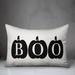 The Holiday Aisle® Marylyn Boo Pumpkins Lumbar Pillow Polyester/Polyfill blend | 14 H x 20 W x 1.5 D in | Wayfair E996586D0F924840BA771F5120D9A41E