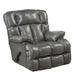 Red Barrel Studio® Mossley 44" Wide Manual Rocker Standard Recliner Faux Leather/Genuine Leather in Black | 45 H x 44 W x 42 D in | Wayfair