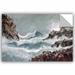 East Urban Home Seascape Removable Wall Decal Metal in Blue/Brown | 32 H x 48 W in | Wayfair 0pet078a3248p