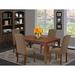 Alcott Hill® Marylou 4 - Person Rubberwood Solid Wood Dining Set Wood/Upholstered in Brown | Wayfair 9D2CACF17E304DB39CF3E42D29FBE39A