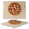 ROCKSHEAT Pizza Stone Bread Baking Stone 30 x 38cm Rectangular Stone for Oven and Grill Innovative Double-Sided Built-in Design with 4 Handles Pizza Stones