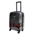 Rocklands London Lightweight 4 Wheel Hard Shell PC London Printed Luggage Suitcase Cabin Bag PC-05 (Small 20" (H55xW35xD23cm) Cabin Size)