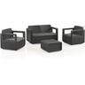 Sp-berner - Set mobili da giardino venus comfort grafite - Marrone