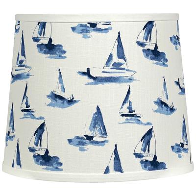 Sea View Sky Blue and White Drum Lamp Shade 16x16x...