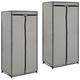 vidaXL Wardrobes 2 pcs Grey 75x50x160 cm