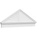 Ekena Millwork 60 W x 21-7/8 H x 2-3/4 P (Pitch 6/12) Peaked Cap Sunburst Architectural Grade PVC Combination Pediment