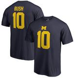 Men's Fanatics Branded Devin Bush Navy Michigan Wolverines College Legends Name & Number T-Shirt