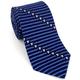 Josh Bach Mens Silk Necktie, Pi Symbol Math Tie in Blue, Made in USA