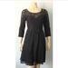 Free People Dresses | $98 Free People Skater Sweetheart Lace Dress Small | Color: Black | Size: S