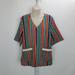 Anthropologie Tops | Anthro Moonriver Striped Blouse Top Sz S Multi | Color: Blue/Red | Size: S