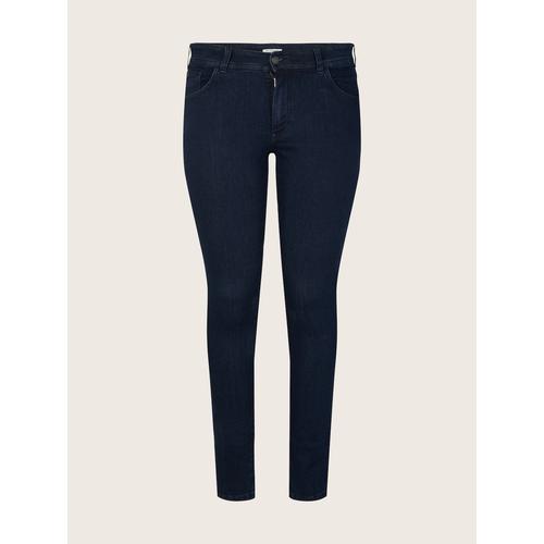 TOM TAILOR Damen Plus - Skinny Jeans, blau, Gr. 44