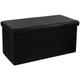 Pouf pliant double noir Atmosphera créateur d'intérieur - Noir