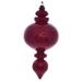 Vickerman 623336 - 9" Red Wood Grain Round Finial Christmas Tree Ornament (3 pack) (MC198503)