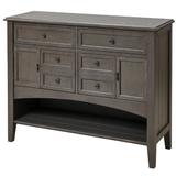 August Grove® Tinkham 46" Wide 6 Drawer Server Wood in Gray/Brown | 39 H x 46 W x 16 D in | Wayfair 30D35277A0CF4364AE87DECFB4BE6D42