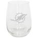 Miami Dolphins 15oz. Personalized Stemless Etched Glass Tumbler