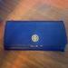 Tory Burch Accessories | Authentic Robinson Trifold Tory Burch Wallet | Color: Purple | Size: Os