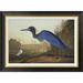 East Urban Home Blue Crane or Heron by James Audubon - Picture Frame Print on Canvas Canvas, Cotton in Black | 22 H x 30 W x 1.5 D in | Wayfair