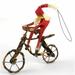 The Holiday Aisle® Santa on a Bike Hanging Figurine Ornament Fabric in Red | 5 H x 4 W x 1 D in | Wayfair BB5F6B78CD0E4C59863DCFBF34563184