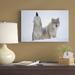 East Urban Home 'Timber Wolves Close-up Portrait of Pair Howling in Snow North America' Photographic Print on Wrapped Canvas in Gray/White | Wayfair