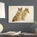 East Urban Home 'Timber Wolf Portrait of Pair Sitting in Snow, North America' Photographic Print on Wrapped Canvas Canvas | Wayfair