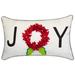 The Holiday Aisle® Humberwood Holiday Joy Indoor/Outdoor Floral Lumbar Pillow Polyester/Polyfill blend | 24 W in | Wayfair