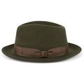 ZAKIRA Medium Brim Fedora Hat for Men, Women in Finest Crushable and Waterproof Wool Felt - Handmade in Italy (Khaki, S)