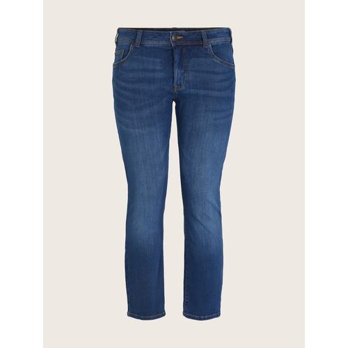 TOM TAILOR Damen Plus - Slim Jeans, blau, Gr. 46