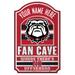 WinCraft Georgia Bulldogs Personalized 11'' x 17'' Fan Cave Wood Sign