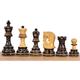 RoyalChessMall- 3.75" Artisan Carving Burnt Zagreb Chess Pieces Only Set - Weighted Box Wood…