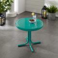 Griffith Outdoor Metal Side Table Turquoise Gloss - Crosley CO1011A-TU