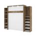 "Cielo Classic 104"" Queen Wall Bed Kit in Rustic Brown & White - Bestar 80886-000009"