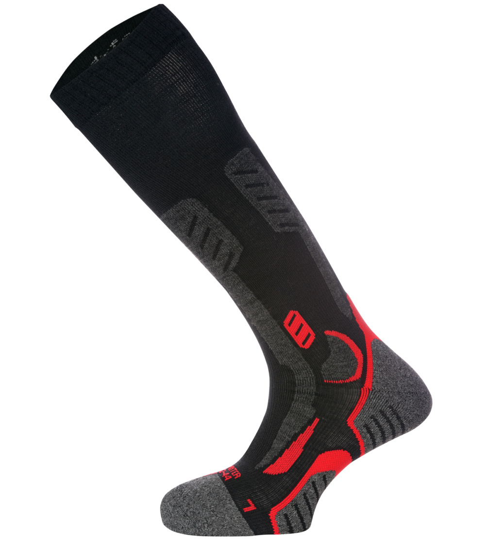 Chaussettes de travail hiver montantes Würth MODYF noires/rouges