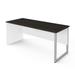 Pro-Concept Plus Table w/ Rectangular Metal Leg in White & Deep Grey - Bestar 110402-1117