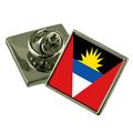 Antigua & Barbuda Flag Lapel Pin Badge Solid Silver 925