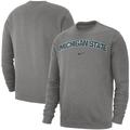 Men's Nike Heather Gray Michigan State Spartans Club Fleece Sweatshirt