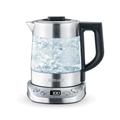 SEVERIN WK 3473 Water and Tea Kettle, 5 Preset Brewing Programmes, Adjustable Temperature and Time, Stainless Steel, 1.0 Litre - 2200 W