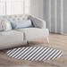 Gray/White 60 x 0.08 in Area Rug - Wrought Studio™ Vigue Prism Power Loom Gray/Beige/Ivory Rug Polyester | 60 W x 0.08 D in | Wayfair