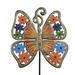 August Grove® Van Reipen Painted Floral Butterfly Garden Stake Metal | 27 H x 9 W x 1 D in | Wayfair 4F80E2BA057142818BF9860735D5A301