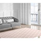 Pink/White 48 x 0.08 in Area Rug - House of Hampton® Langston Power Loom Ivory/Light Pink Rug Polyester | 48 W x 0.08 D in | Wayfair