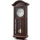 Pendulum Wall Clock Battery Operated - Hanging Grandfather Wall Clock with Pendulum - Quiet Wood Pendulum Clock - Wooden Wall Clock for Living Room Decor, Office & Home Décor Gift 27x11.5